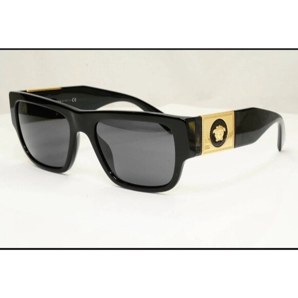 Versace VE4405 GB1/87 Black Authentic Rectangle Women\'s Sunglasses 54-22 140 New